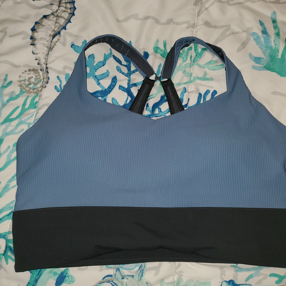 ZYIA Blue and Black Sports Bra